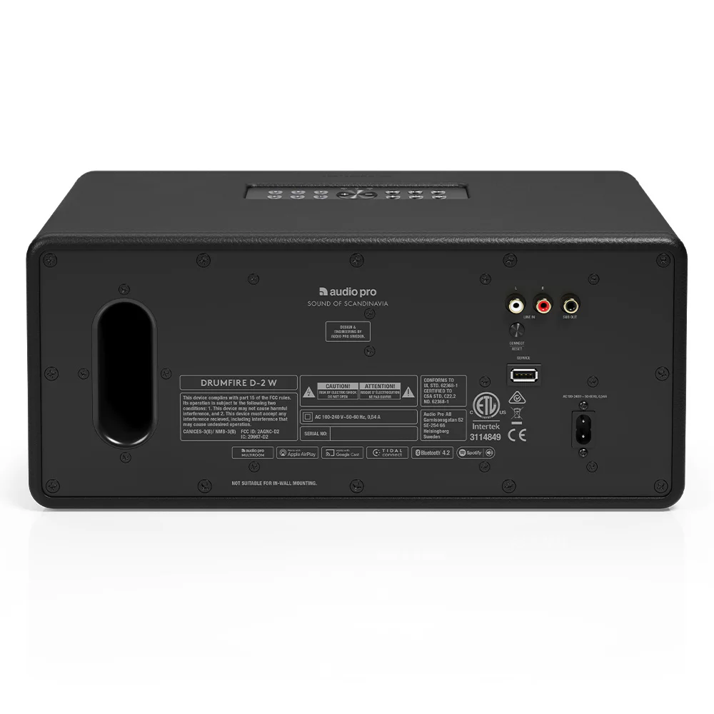 Audio Pro Drumfire D-2 W Black Multiroom Akıllı Ev Hoparlörü