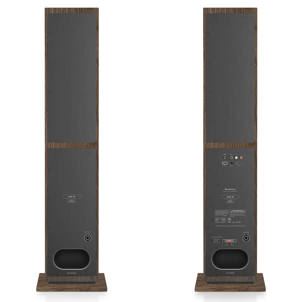 Audio Pro A48 W Kahverengi Kule Tipi Multiroom Akıllı Ev Hoparlörü(Çift)