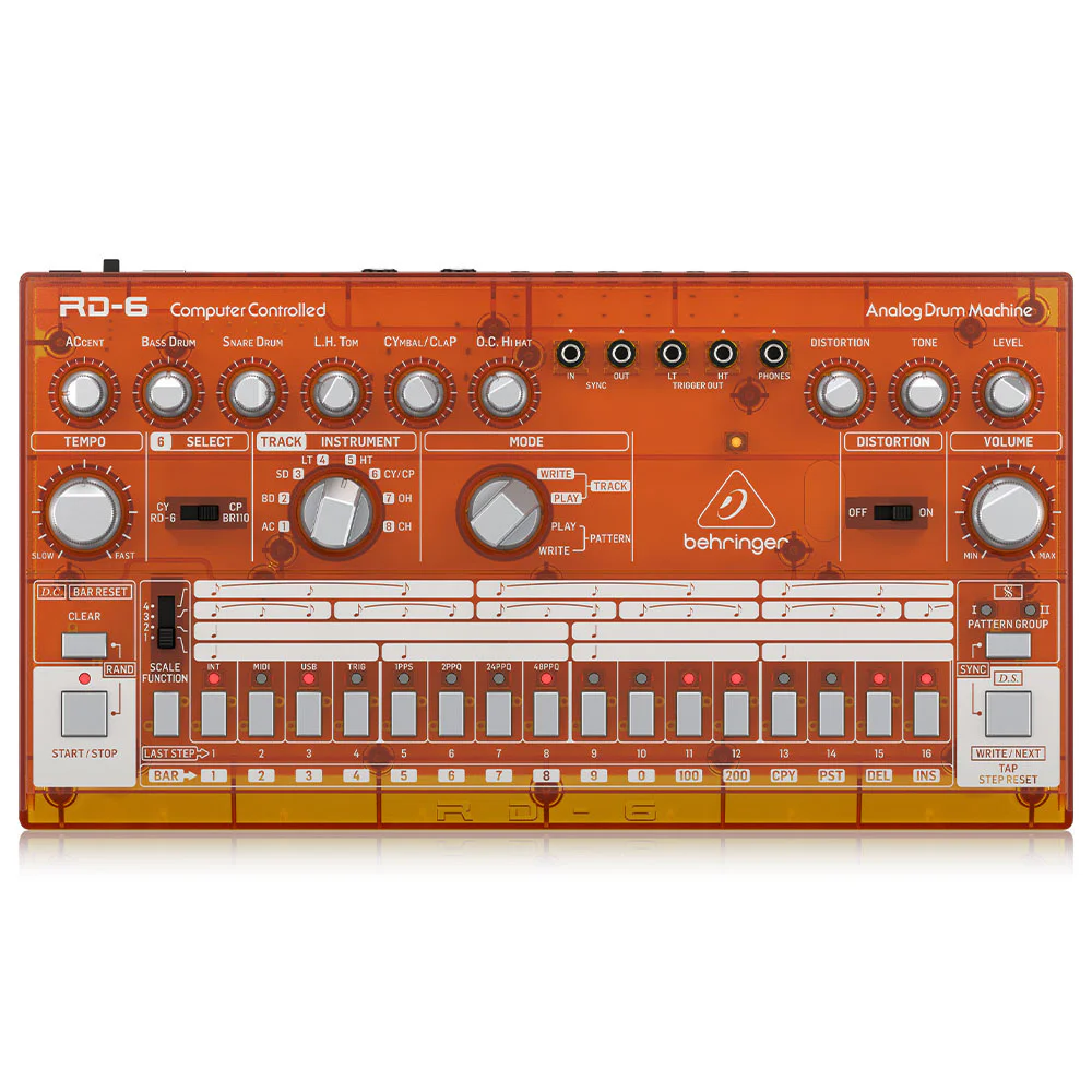 BEHRINGER RD-6-TG RHYTHM DESIGNER Analog Davul Makinesi (Turuncu)