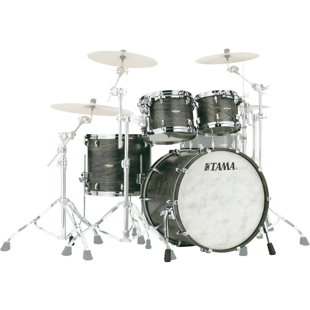 TAMA TW42RZSA-SCS STAR Walnut Satin Charcoal Japanese Sen 4 Parça (22B/10T/12T/16F) Akustik Davul Seti