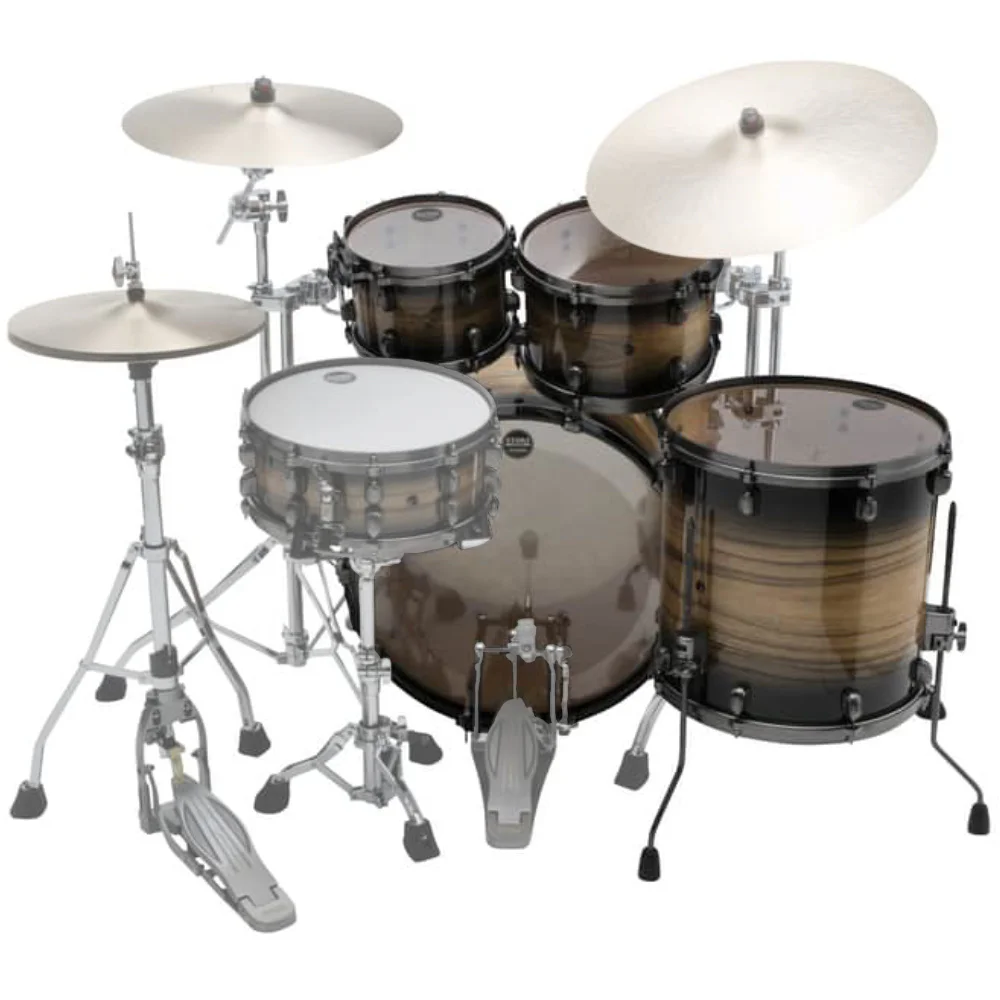 TAMA ME42TZSL-NWB - Starclassic Maple Exotic w/ Chrome Hardware Natural Pacific Walnut Burst 4 Parça (22B/10T/12T/16F) Akustik Davul Seti