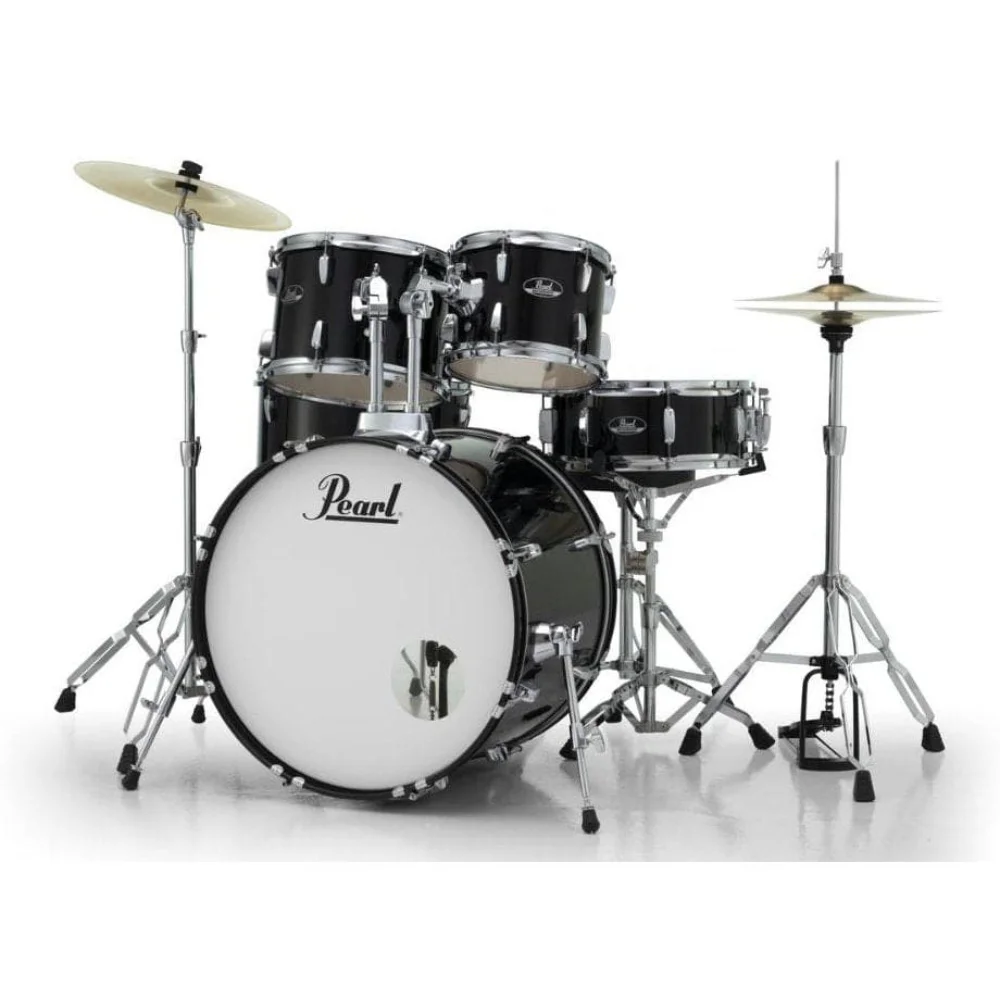 PEARL RS525SC/C31 Roadshow Jet Black 5 Parça (22B/10T/12T/16F/14S)Aksamlı ve Zilli Akustik Davul Seti