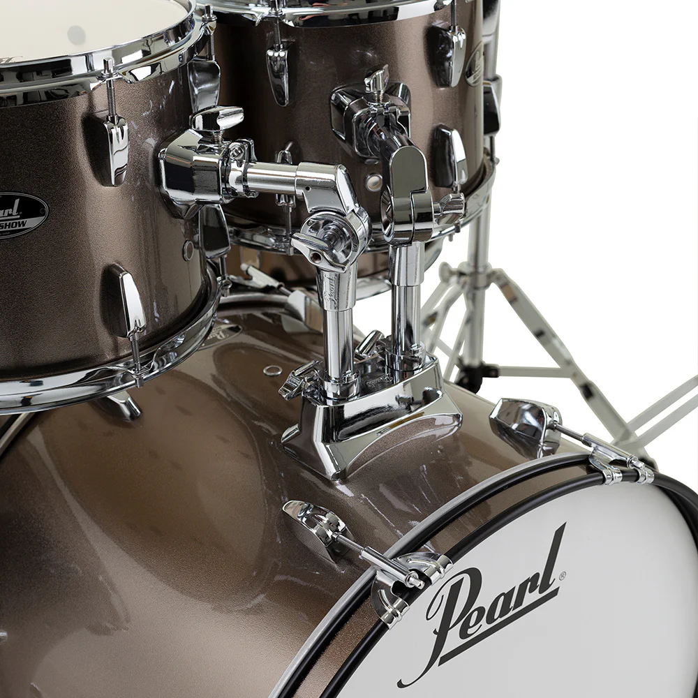 PEARL RS525SBC/C707 Roadshow Bronze Metallic 5 Parça (22B/10T/12T/16F/14S) Aksamlı ve Sabian Solar Zilli Akustik Davul Seti