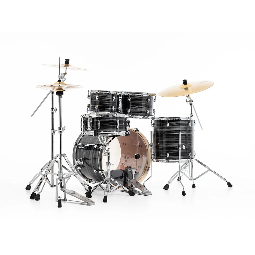 PEARL EXX705NBR/C778 Export EXX Graphite Silver Twist 5 Parça (20B/10T/12T/14F/14S) HWP-834 Aksam Setli ve Sabian SBR Zil Setli Akustik Davul Seti