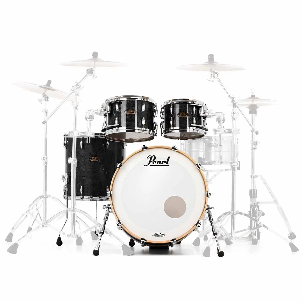 PEARL MMG924XSP/C421 Masters Maple Gum Black Diamond 4 Parça (22B/10T/12T/16F) Akustik Davul Seti