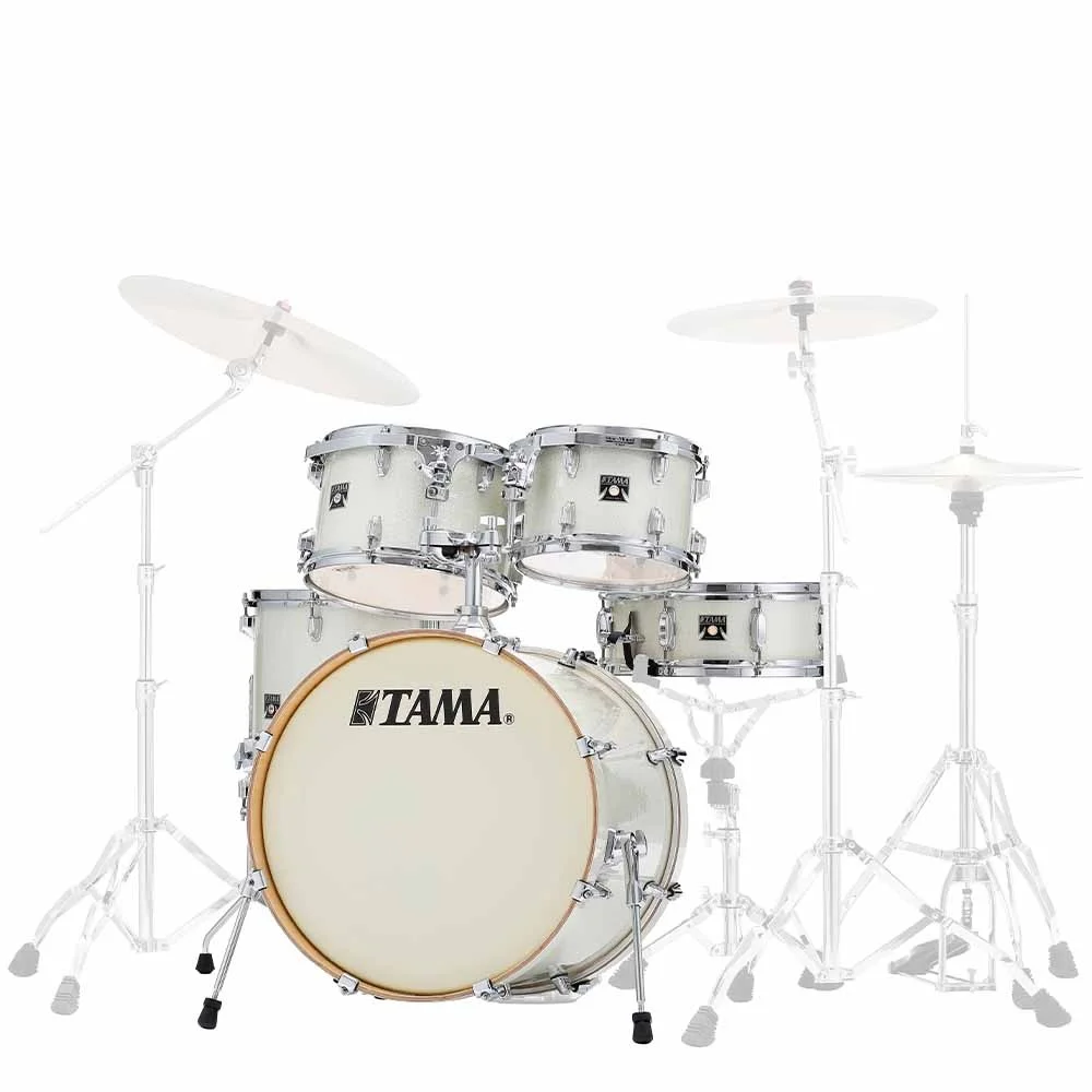 TAMA CK50RS-VWS Superstar Classic Vintage White Sparkle 5 Parça (20B/10T/12T/14F/14S) Akustik Davul Seti