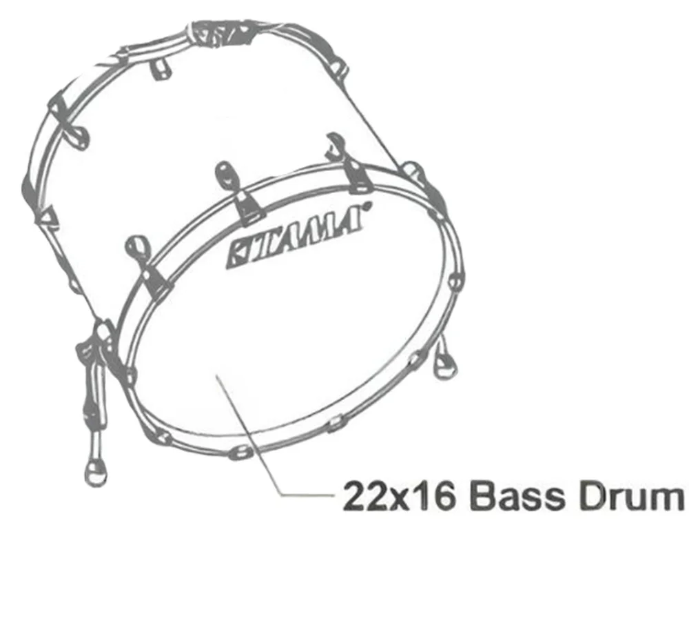 TAMA WBRB16HM-VMP Starclassic WalnutBirch 16x12 Bas Davul Delikli