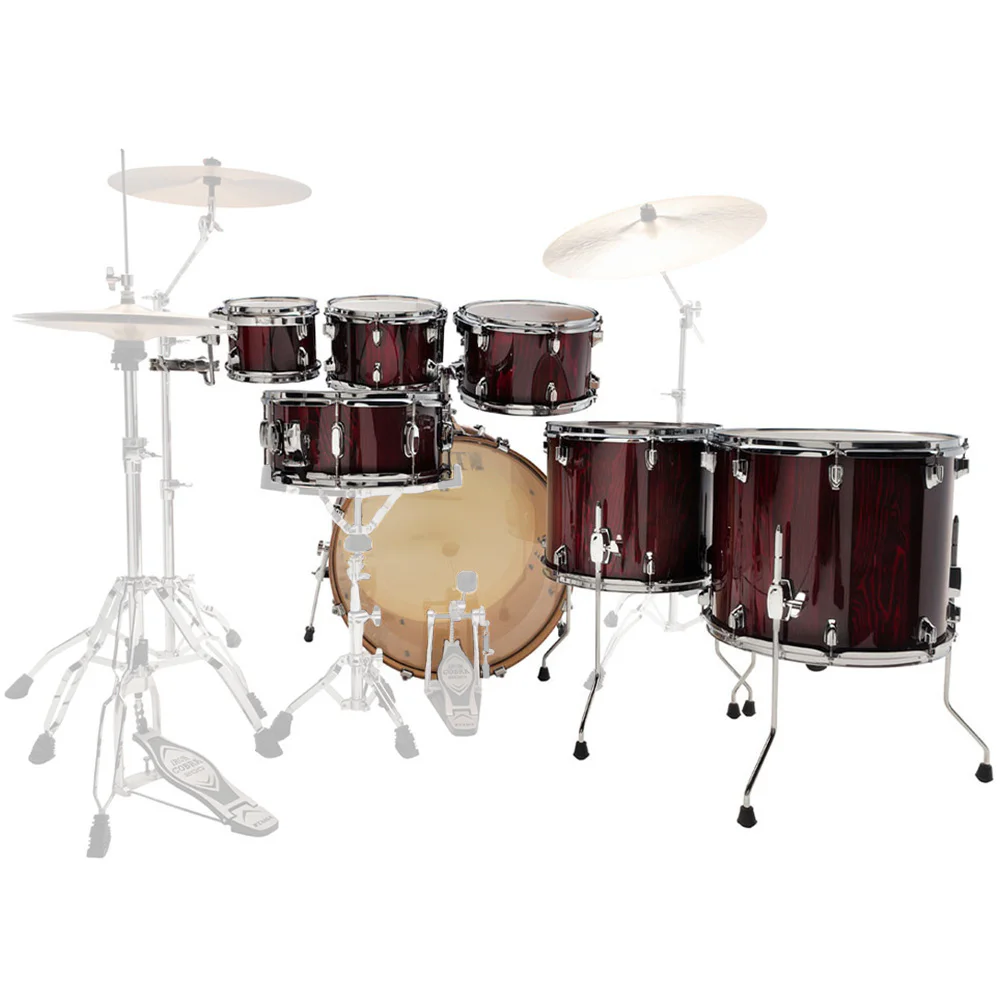 TAMA CL72RSP-GGP Superstar Classic Gloss Garnet Lacebark Pine 7 Parça (22B/8T/10T/12T/14F/16F/14S) Akustik Davul Seti