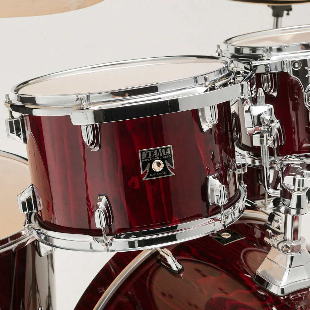 TAMA CL72RSP-GGP Superstar Classic Gloss Garnet Lacebark Pine 7 Parça (22B/8T/10T/12T/14F/16F/14S) Akustik Davul Seti