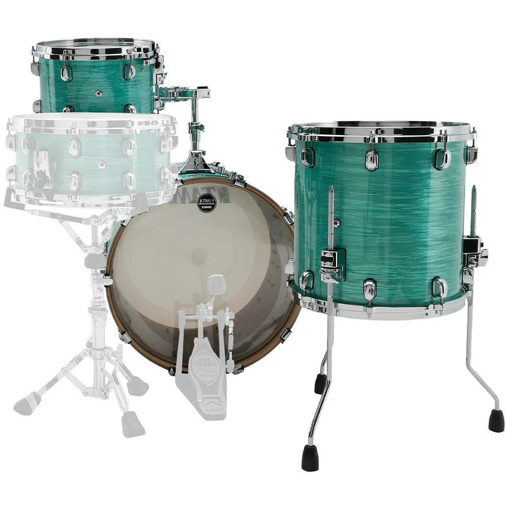 TAMA WBR30RS-SGS Starclassic Walnut/Birch Surf Green Silk 3 Parça (20B/12T/14F) Aksutik Davul Seti