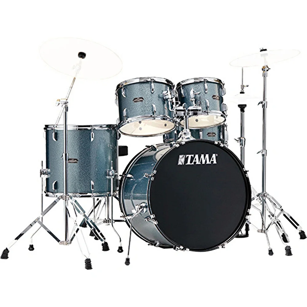 TAMA ST50H6-SEM Stagestar Sea Blue Mist 5 Parça (20B/10T/12T/14F/14S) Aksamlı Akustik Davul Seti