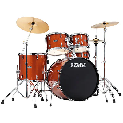TAMA ST50H6C-SCP Stagestar Scorched Copper Sparkle 5 Parça (20B/10T/12T/14F/14S) Aksamlı ve Zilli Akustik Davul Seti