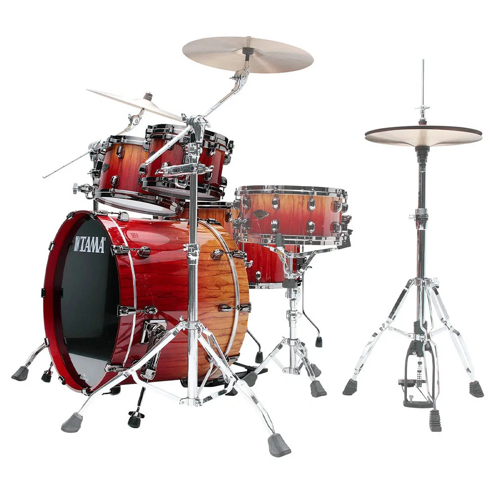 TAMA WBS52RZBBS-VBF Starclassic Walnut/Birch Vermilion Bosse Fonce Fade 5 Parça (22B/10T/12T/14F/16F) Akustik Davul Seti