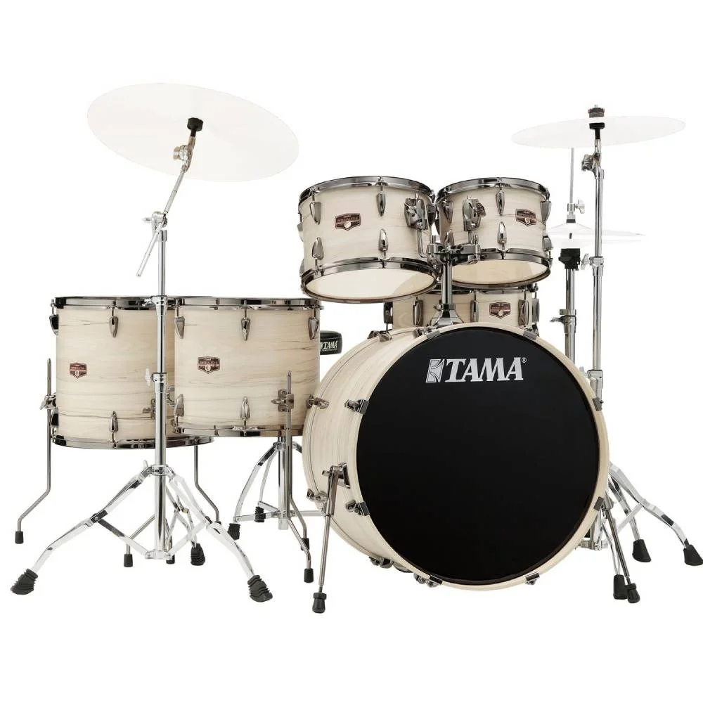 TAMA IP62H6WBN-WBW - Imperialstar White Birch Wrap 6 Parça (22B/10T/12T/14F/16F/14S) Aksamlı Akustik Davul Seti