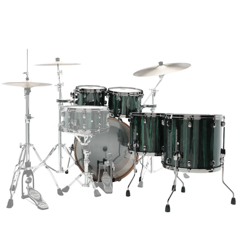 TAMA MBS52RZBNS-GGA - Starclassic Performer Green Grove Aurora 5 Parça (22B/10T/12T/14F/16F) Akustik Davul Seti