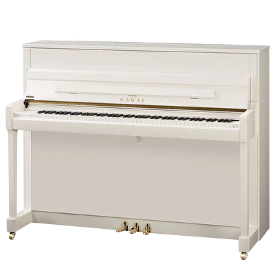 KAWAI K-200 WH/P Parlak Beyaz 114 CM Duvar Piyanosu