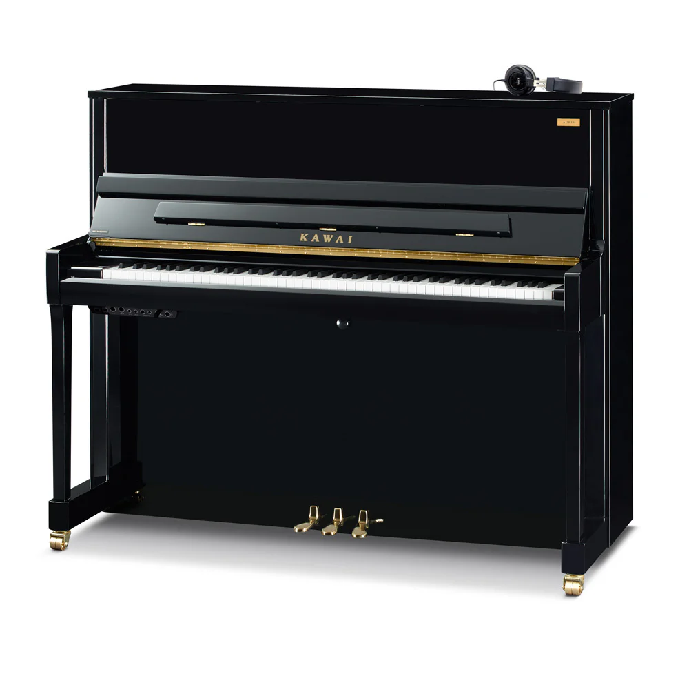 KAWAI K-300 AR2 M/PEP AURES / 122 cm  Hibrit  Parlak Siyah Duvar Piyanosu