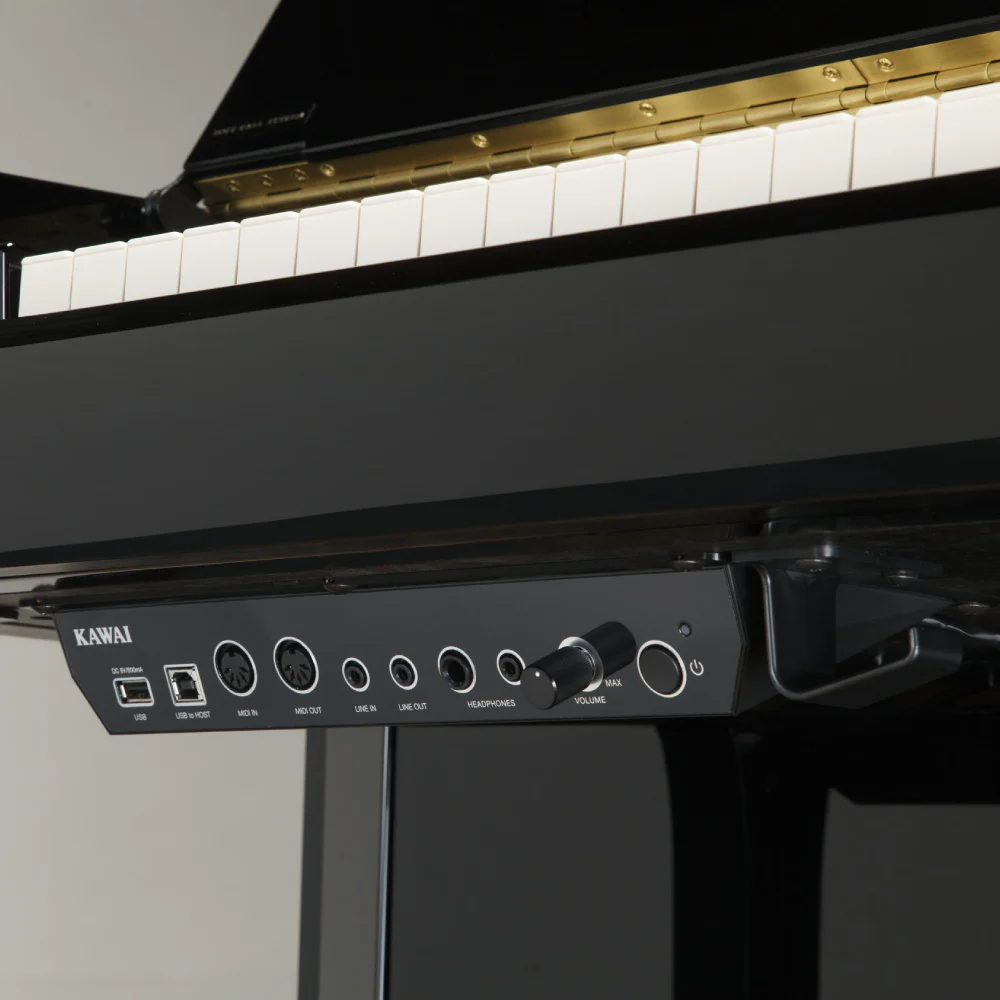 KAWAI K-500 ATX4 M/PEP - Parlak Siyah 130 CM Silent Duvar Piyanosu - ATX4 Kulaklık Sistemli