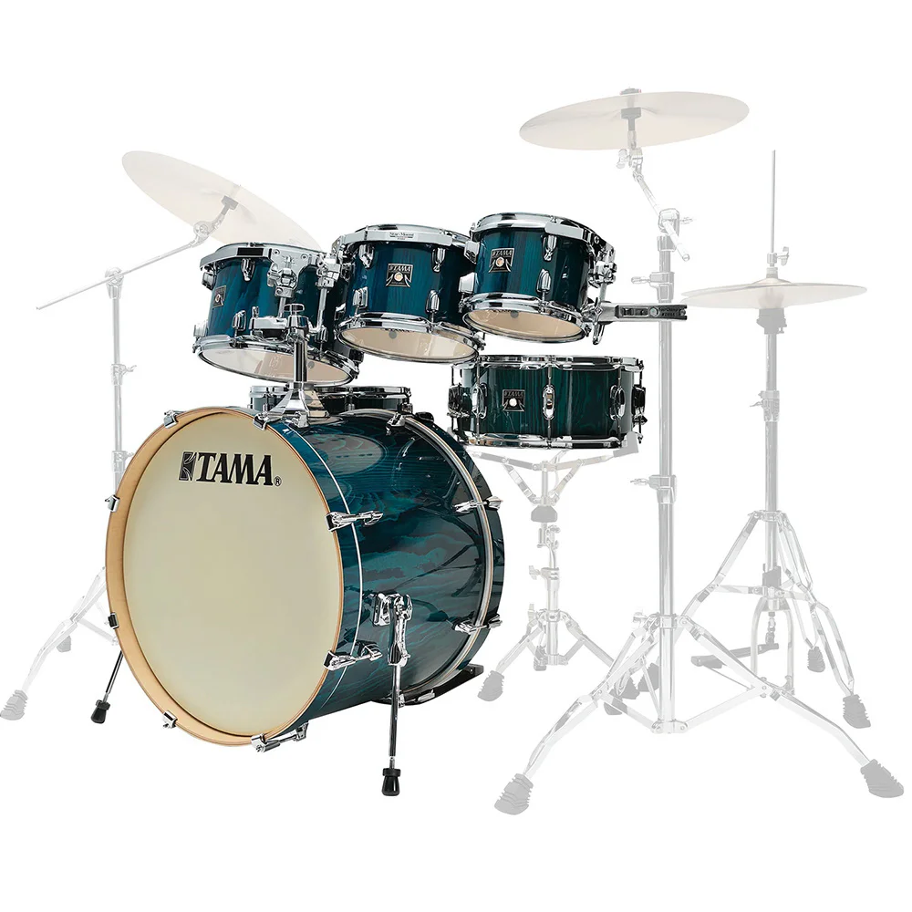 Tama CL72RSP-GHP Superstar Classic Gloss Sapphire Lacebark Pine 7 Parça (22B/8T/10T/12T/14F/16F/14S) Akustik Davul Seti