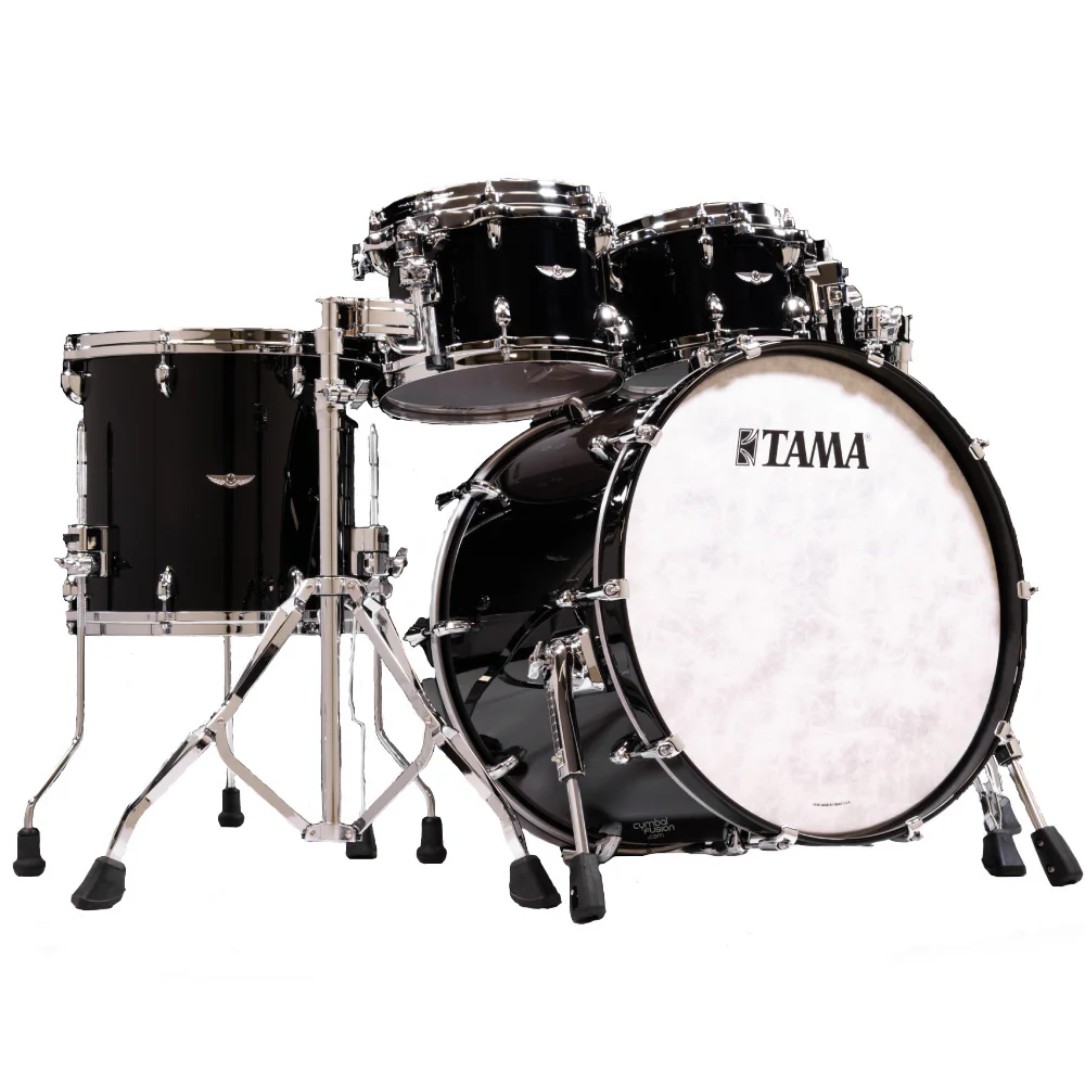 TAMA TW42RZS-PBK STAR Walnut Piano Black 4 Parça (22B/10T/12T/16F) Akustik Davul Seti