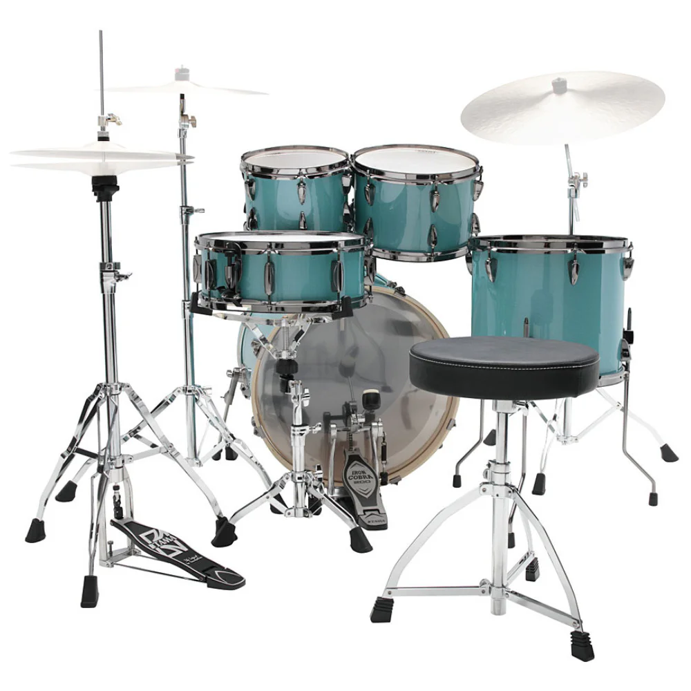 TAMA IP50H6WBN-SLM - Imperialstar Sky Blue Mist 5 Parça (20B/10T/12T/14F/14S) Aksamlı Akustik Davul Seti