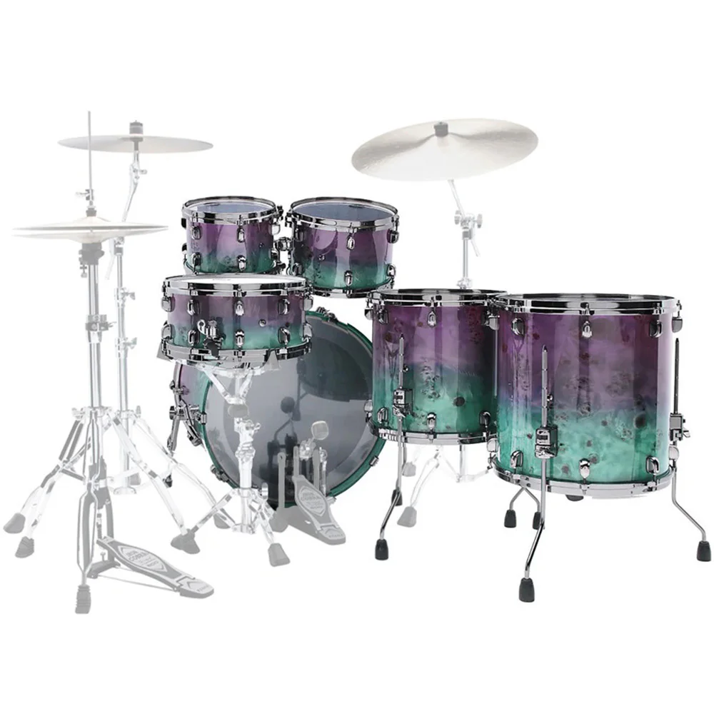 Tama WBS62RBMS-NMF Limited Starclassic Walnut/Birch Nebula Mappa Burl Fade 6 Parça (22B/10T/12T/14T/16F/14S) Akustik Davul Seti