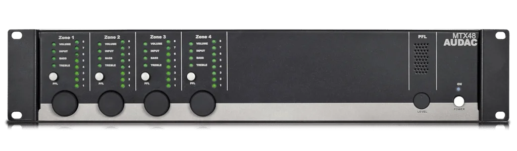 Audac MTX48 4-zone audio matrix