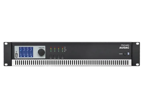 Audac PMQ480 DSP Quad Power Amplifikatör 4x480W/100V 8-ohm