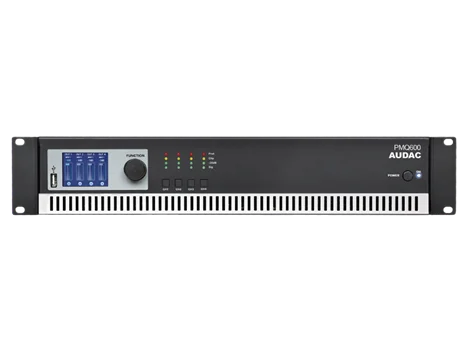 Audac PMQ600 DSP Quad Power Amplifikatör 4x600W/100V 8-ohm