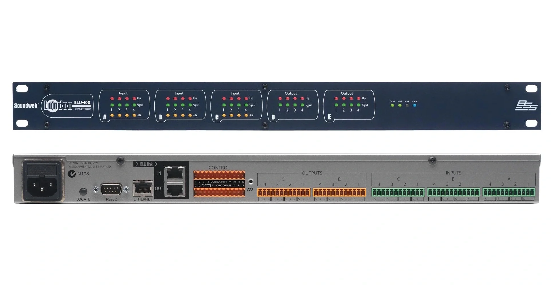 BSS BLU-100 Blue Link 12x8 Network Audio Matrix Prosesör 12-Giriş / 8-Çıkış