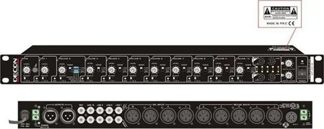 Decon DP-201S 2 Zone Anons Mixer, 10 Mikrofon, 4 Aux (DP-319 ile anons)