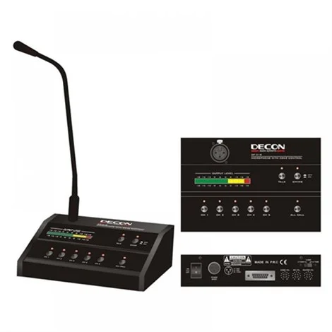 Decon DP-4012 4 Zone Anons Mikrofonu, DP-5200 ile kullanılır.