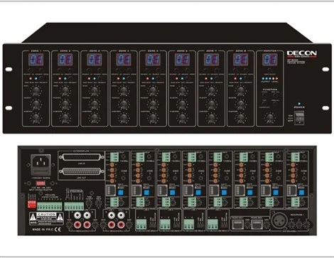 Decon DP-8000 8x8 Audio Matrix Controller, CAT5, DP-8000A 8-zone mikrofon ile kullanılabilir