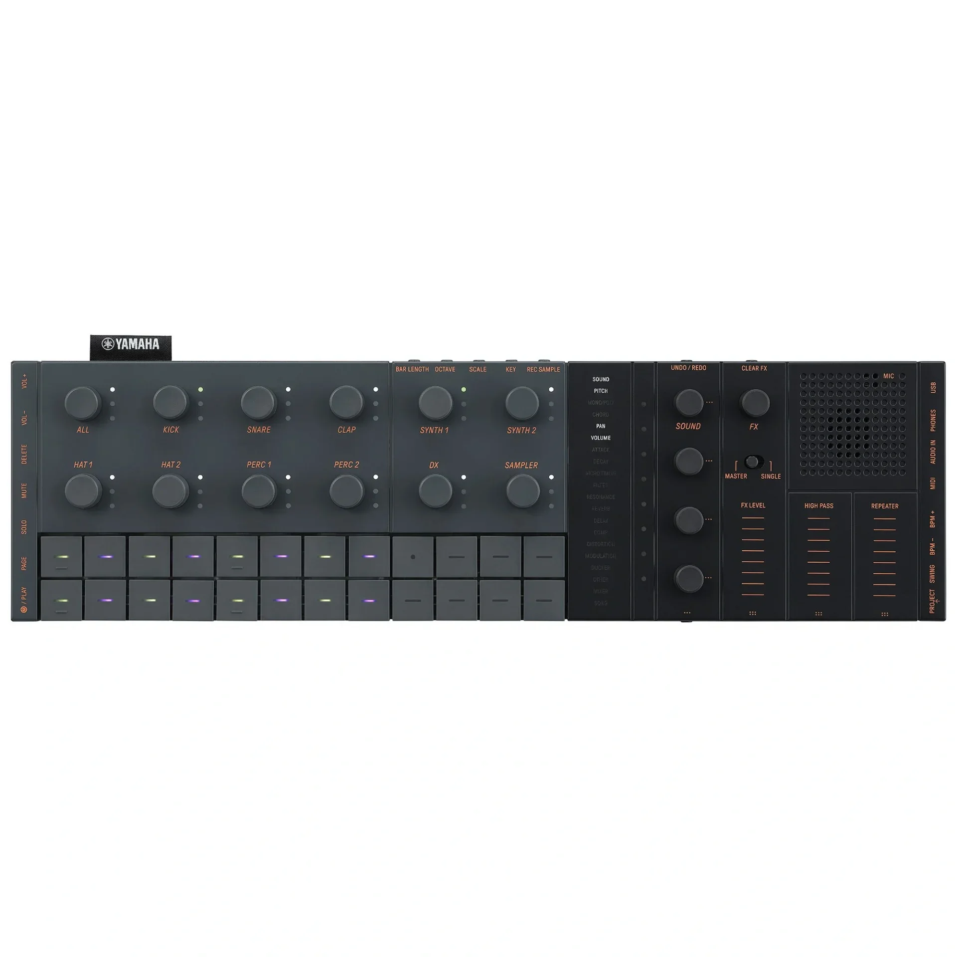 Yamaha Seqtrak Mobile Music Idea Station Synthesizer (Black & Grey)