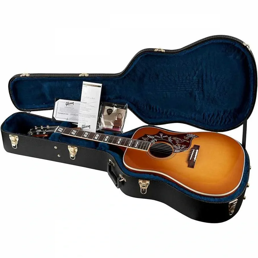Gibson Montana Hummingbird Solak Elektro Akustik Gitar (Heritage Cherry Sunburst)