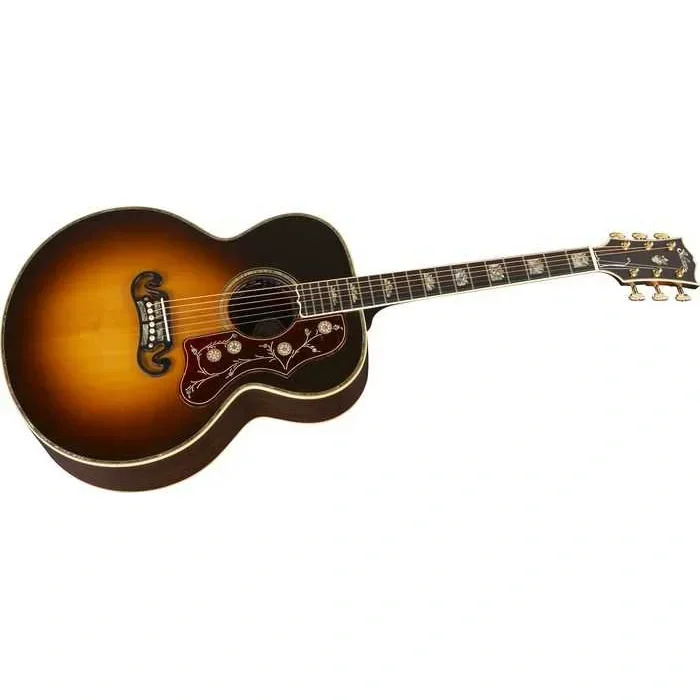 Gibson J-200 Custom Elektro Akustik Gitar (Vintage Sunburst)