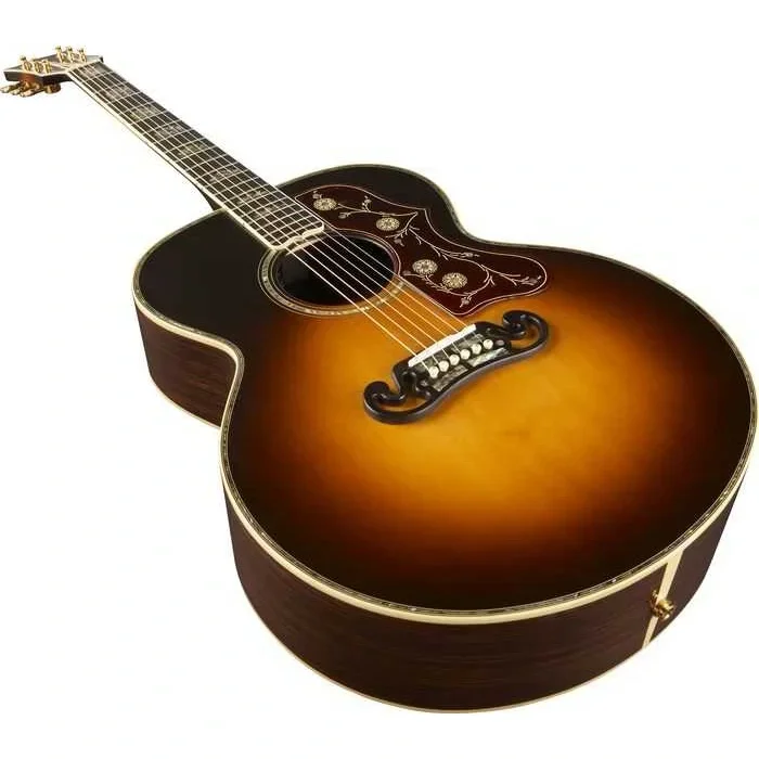 Gibson J-200 Custom Elektro Akustik Gitar (Vintage Sunburst)