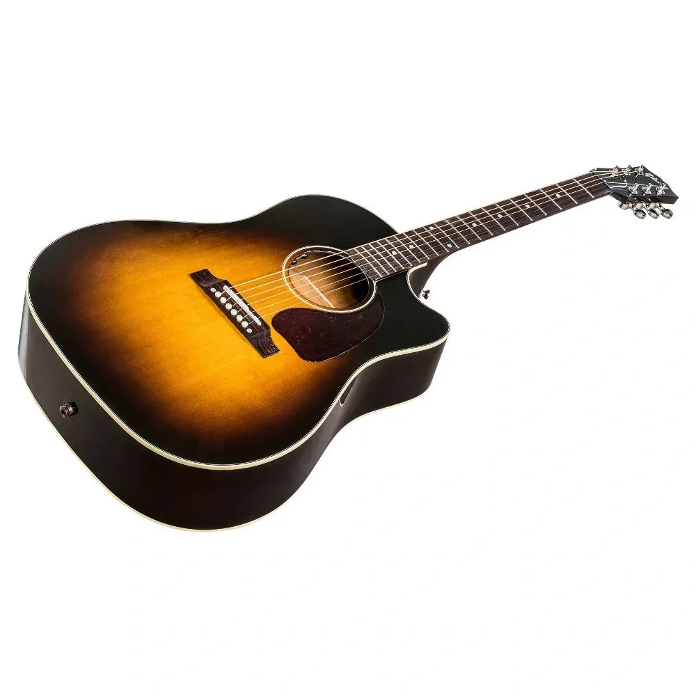 Gibson J-45 Standard EC Elektro Akustik Gitar (Vintage Sunburst)