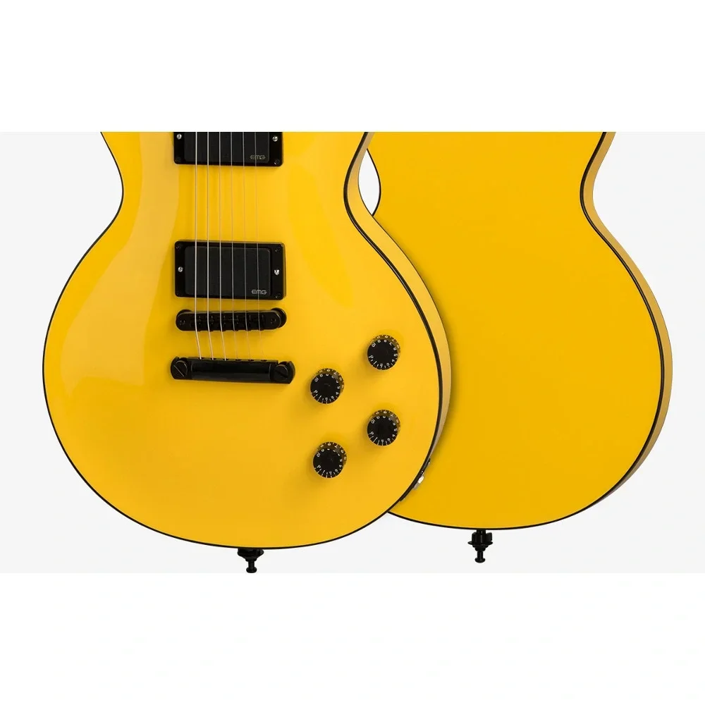 Gibson Les Paul Custom Chambered Blackout Elektro Gitar (Diablo Yellow)
