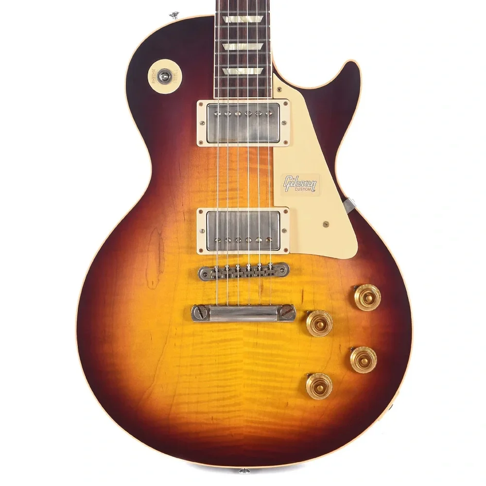 Gibson Custom 1958 Les Paul Standard Reissue VOS Elektro Gitar (Bourbon Burst)