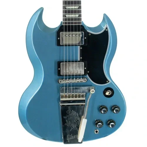 Gibson Custom 1964 SG Standard Reissue w/ Maestro Vibrola Murphy Lab Light Aged Antique Elektro Gitar (Antique Pelham Blue)
