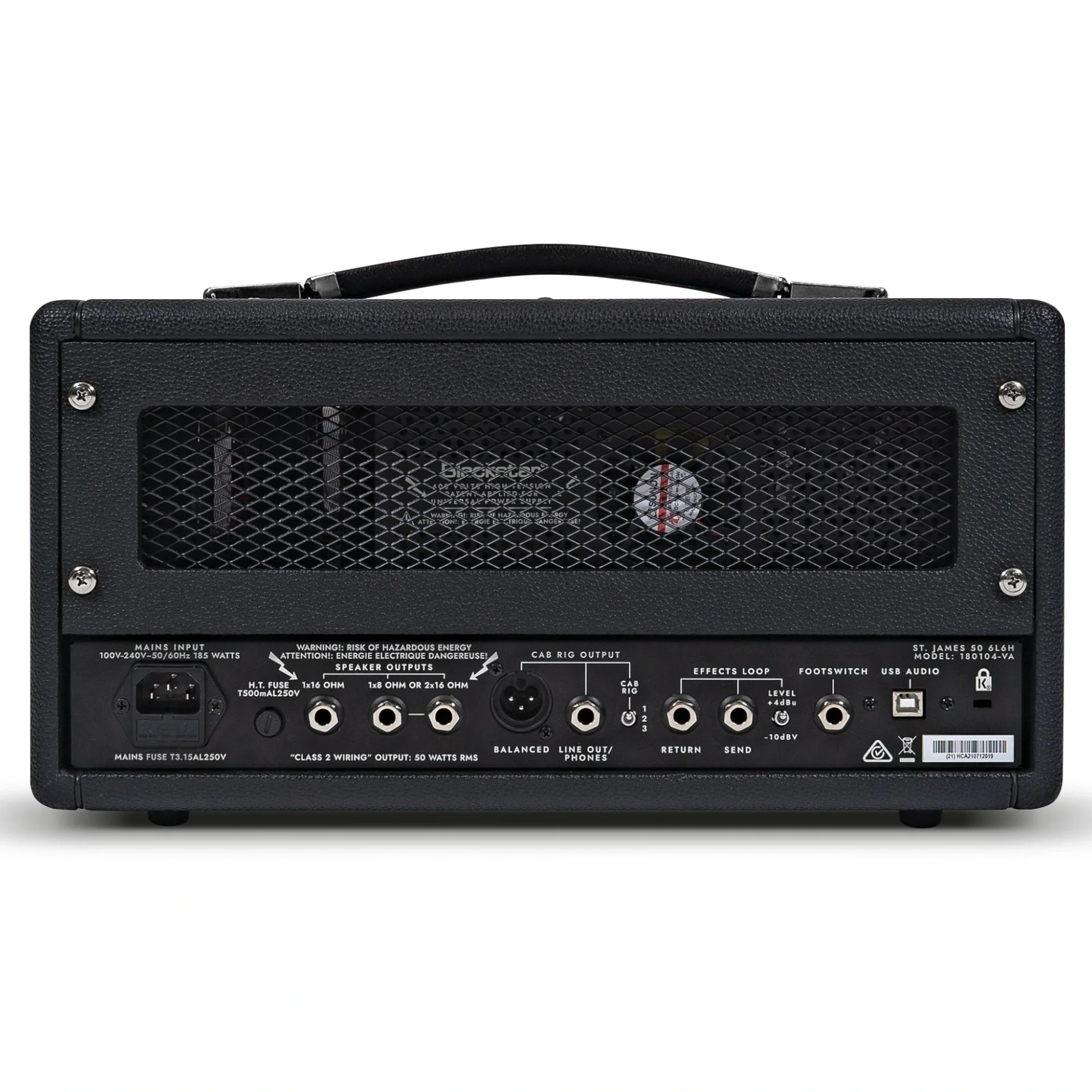 Blackstar St. James 50-watt Tube Head 6L6 Tube Kafa Amfi (Siyah)