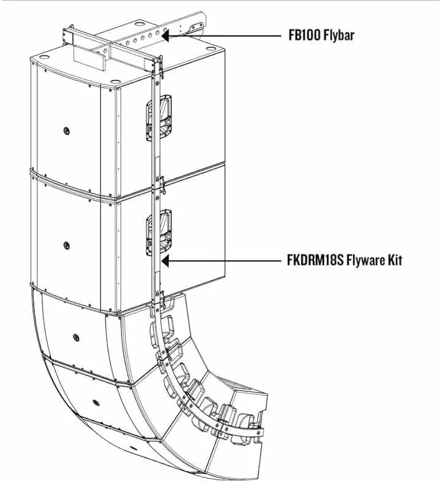 Mackie FB 100 FLY BAR DRM Aktif ve Pasif Line Array Sistemi için FLYBAR