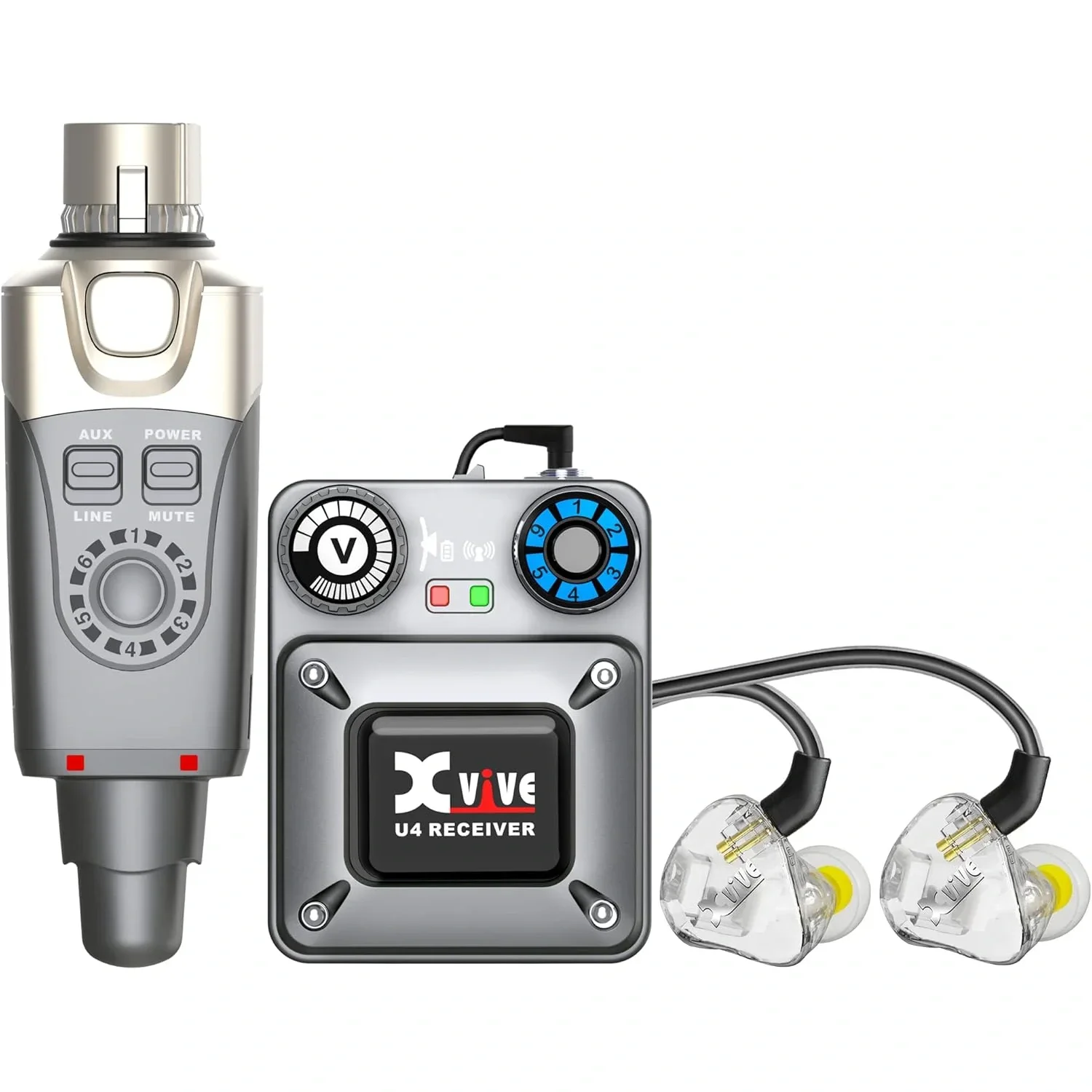 Xvive XV-U4T9 U4 Kablosuz In-ear Monitör Sistemi + T9 Monitör Kulaklık Seti