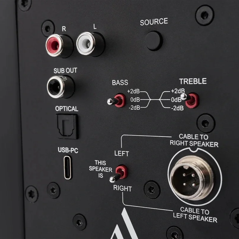 Argon Audio STUDIE 3 USB-C/Bluetooth/Optik Bağlantılı Aktif Masaüstü Hoparlör (Siyah)