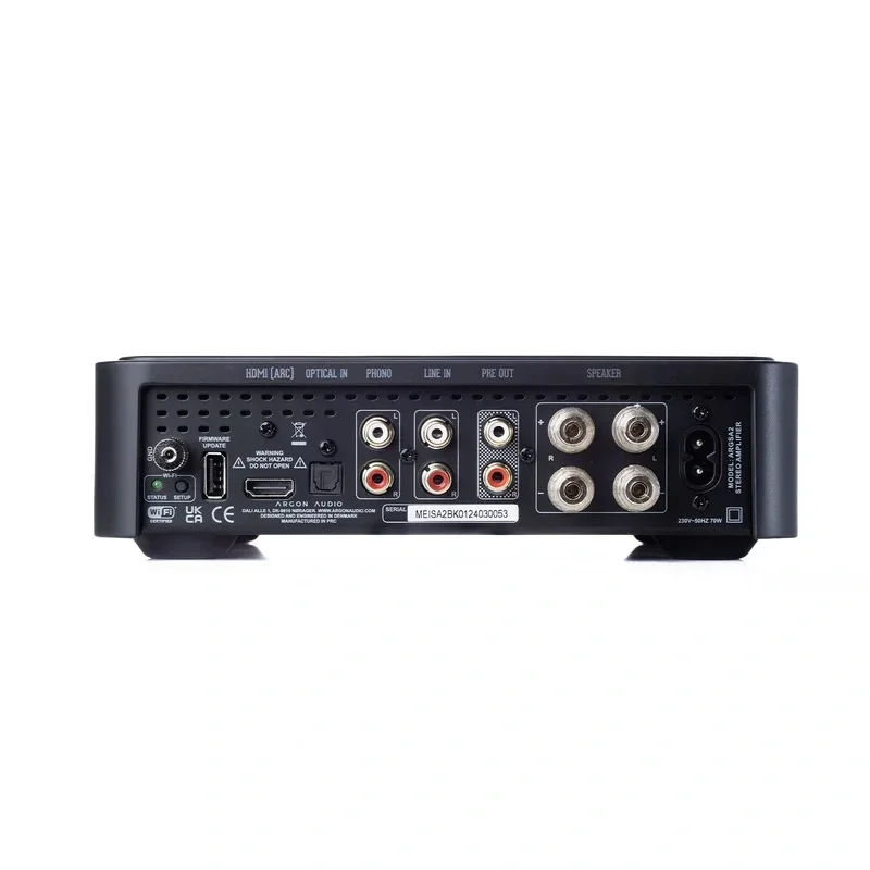 Argon Audio SA2 Wi-Fi ve Bluetooth Bağlantılı Stereo Amplifikatör (Siyah)