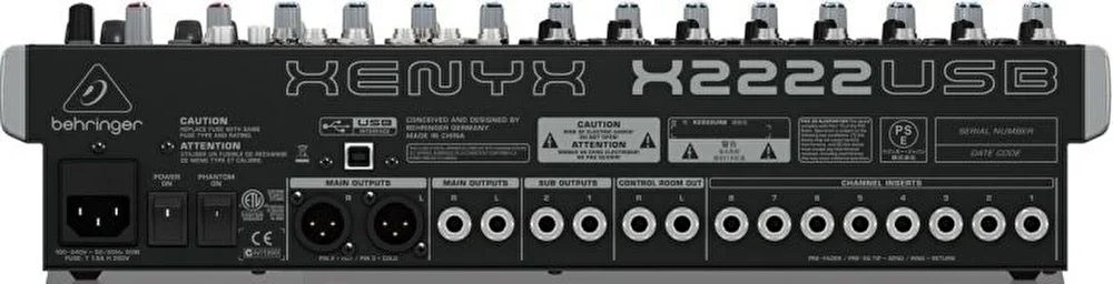 Behringer X2222USB 12-kanal Analog Mikser ***KAPALI***