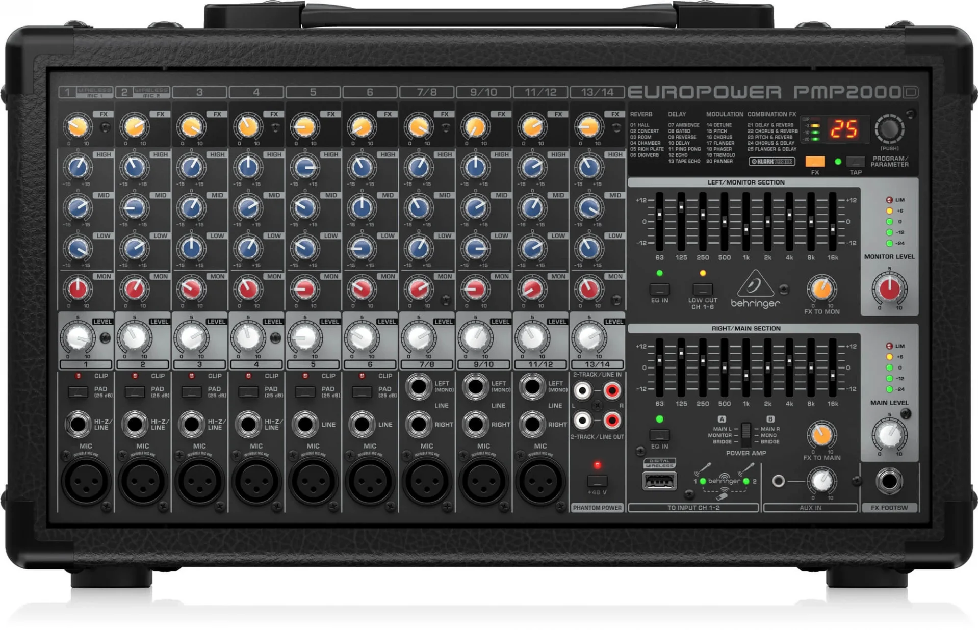 Behringer PMP2000D 14 Kanal Powermixer 2x1000W