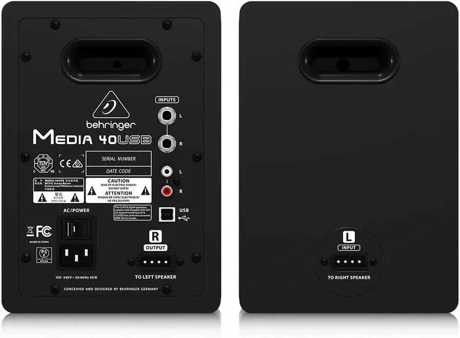 Behringer MEDIA 40USB 4” 150W Monitor Hoparlör