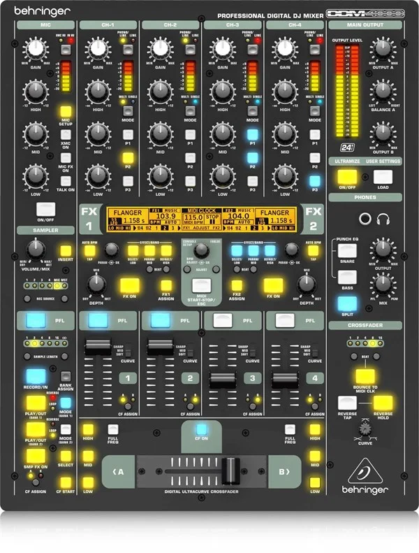 Behringer DDM4000 5 Kanal Dijital DJ Mixer